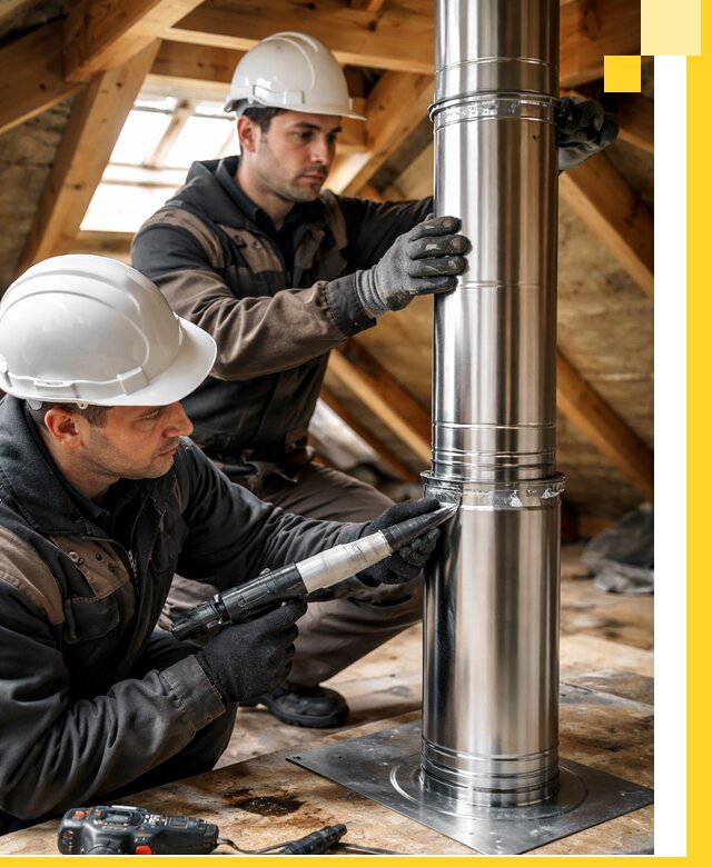 Монтаж дымоходов для каминов в Новодвинске с гарантией качества