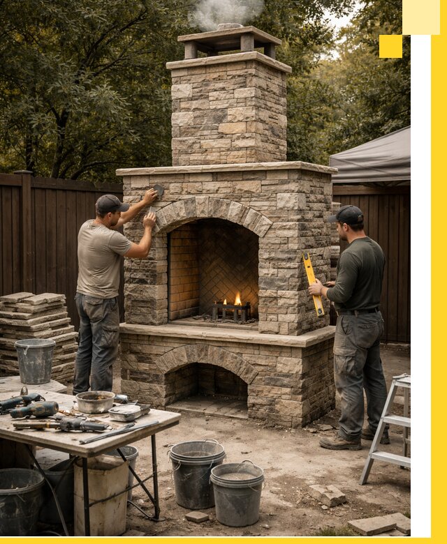 Проектирование и установка уличных каминов в Новодвинске