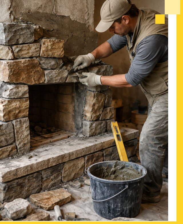 Изготовление и установка каменных каминов под ключ в Новодвинске