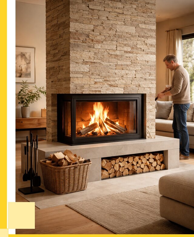 Дровяной камин под ключ в Новодвинске от 204540 р. | ЭриданНвд