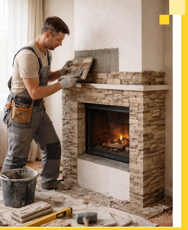 Изготовление и монтаж каминов для дома под ключ в Новодвинске