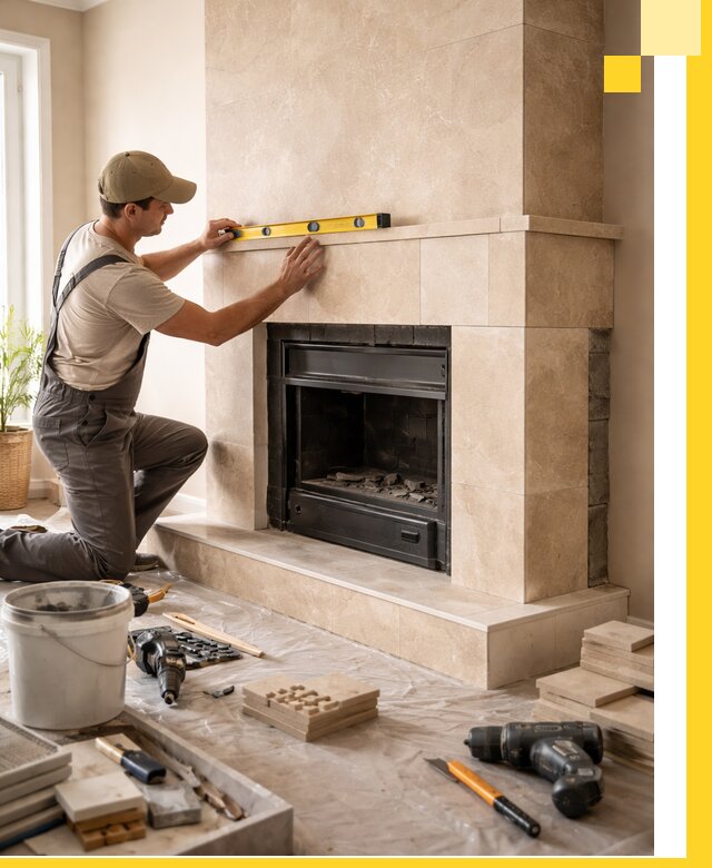 Установка и монтаж каминов в частном доме под ключ в Новодвинске