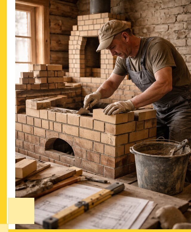 Кладка печей из кирпича в Новодвинске цены от 30681 р. - ЭриданНвд