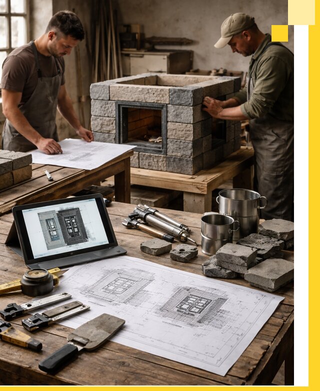 Разработка проектов печей с согласованием и монтажом в Новодвинске