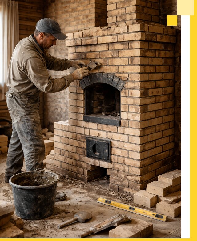 Кирпичные печи под ключ в Новодвинске: проектирование и кладка