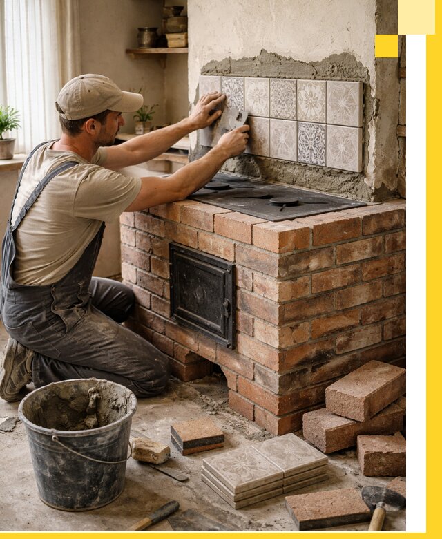 Печи с плитой на заказ монтаж гарантия и сервис в Новодвинске