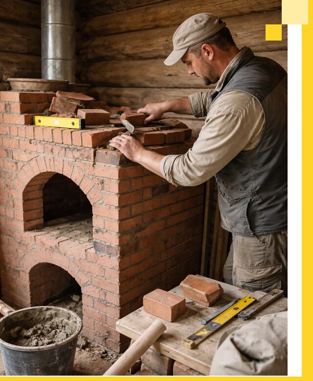 Изготовление и установка русских печей в Новодвинске под ключ