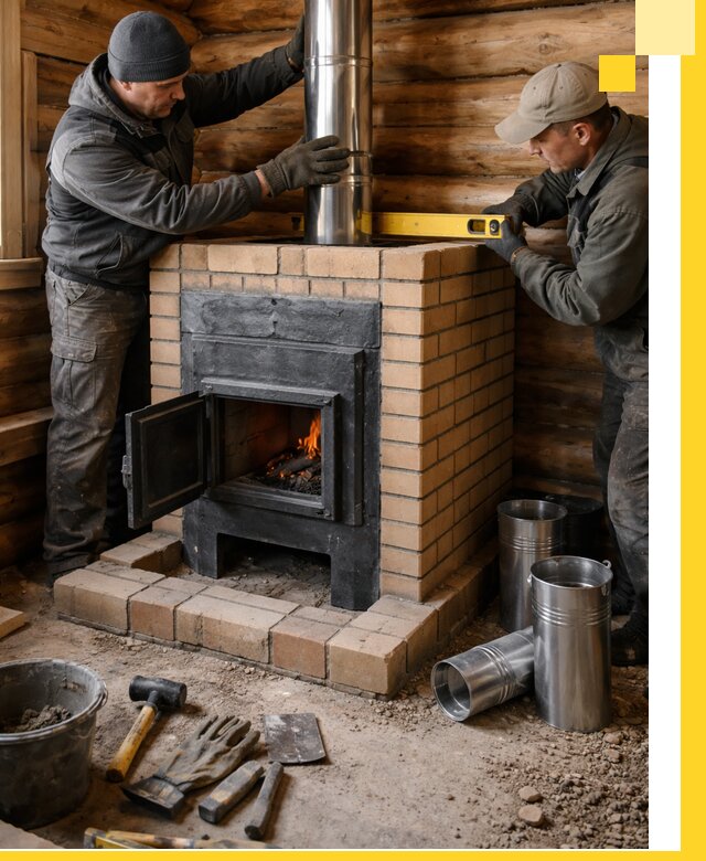 Проектирование, изготовление и установка банных печей в Новодвинске