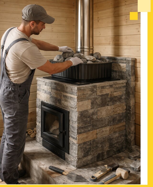 Печи для парной в Новодвинске, производство, монтаж и обслуживание