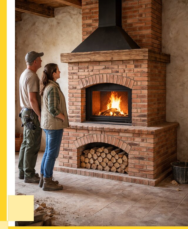 Печи камины из кирпича в Новодвинске от 122724 р. | ЭриданНвд