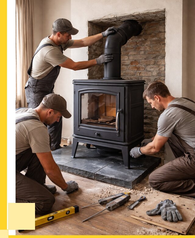 Монтаж печи камина в частном доме в Новодвинске от 25568 р. | ЭриданНвд