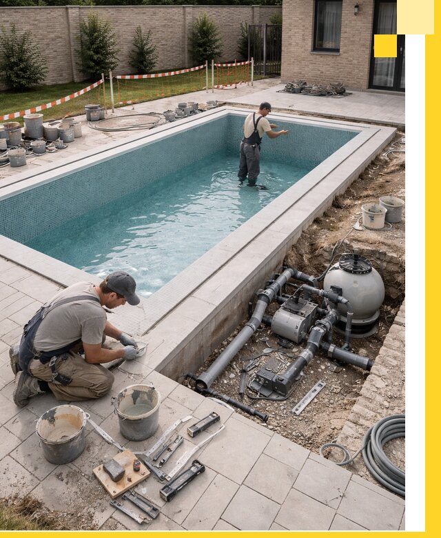 Строительство бассейнов под ключ в Новодвинске: проекты и монтаж