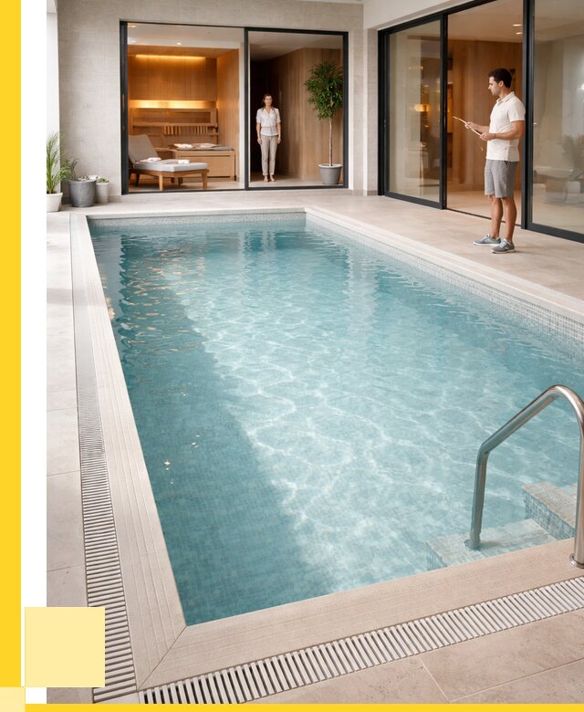 Отделка бассейна пленкой ПВХ в Новодвинске от 3579 р. - ЭриданНвд