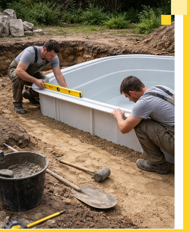 Производство и установка пластиковых бассейнов в Новодвинске под ключ