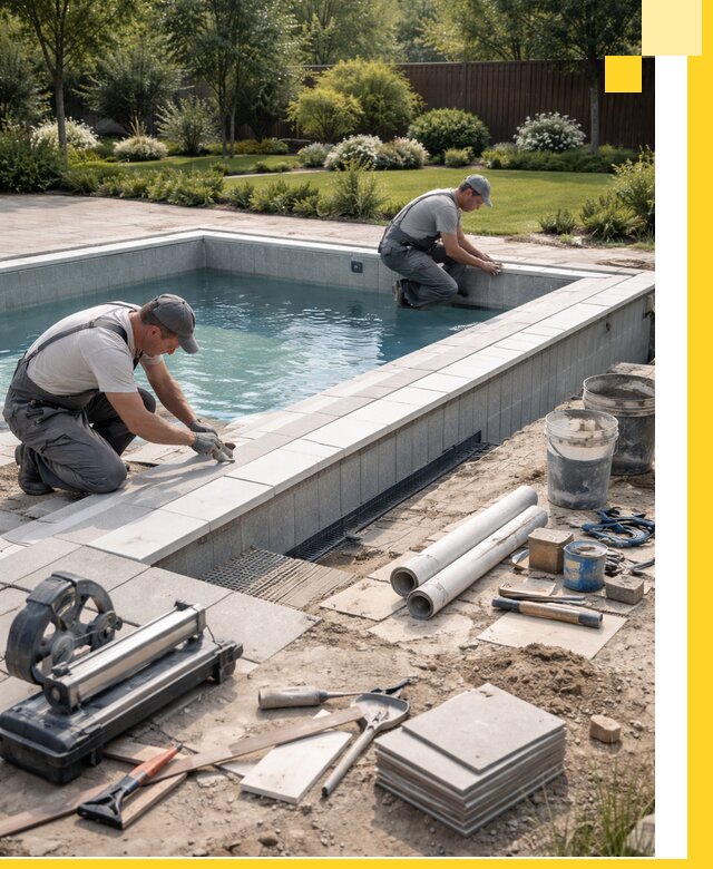 Строительство открытых бассейнов под ключ в Новодвинске профессионально