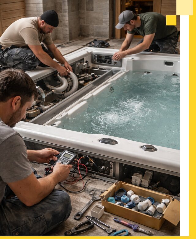 Гидромассажные бассейны под ключ в Новодвинске, дизайн и монтаж