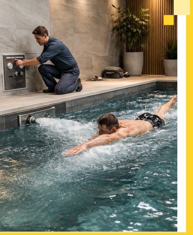 Проектирование и монтаж бассейнов с противотоком в Новодвинске