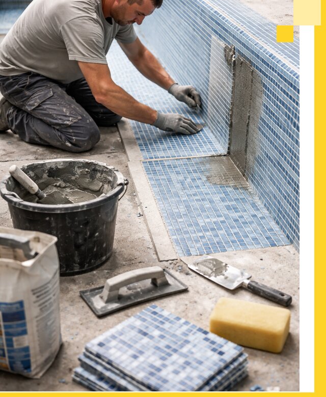 Укладка и ремонт мозаики для бассейнов под ключ в Новодвинске