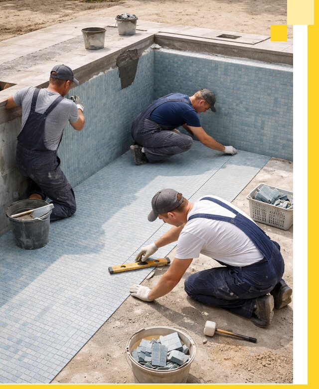 Укладка и установка плитки для бассейнов под ключ в Новодвинске