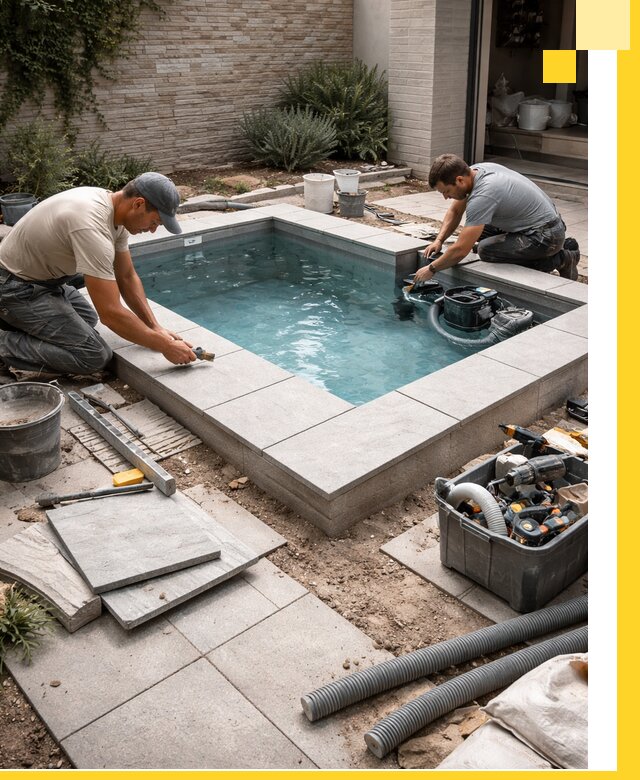 Мини бассейны под ключ в Новодвинске, дизайн и установка