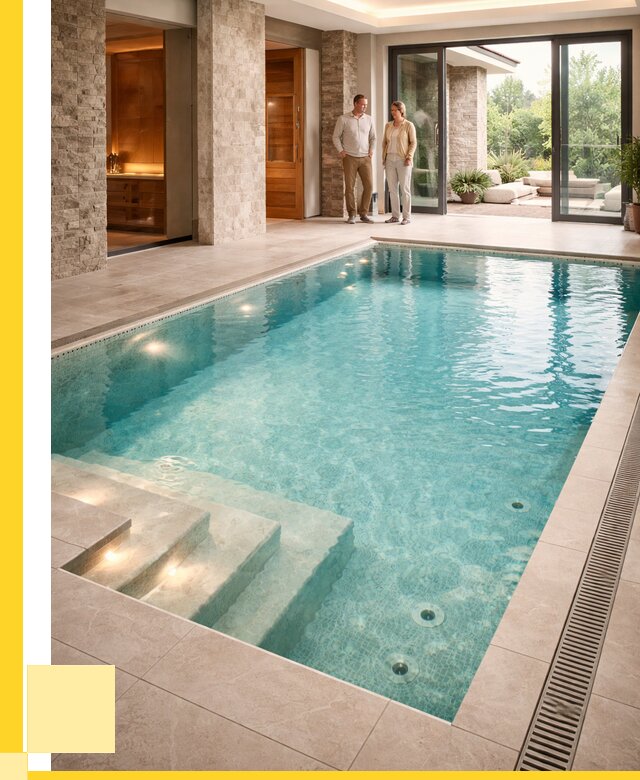 Бассейн во дворе в Новодвинске: проект, отделка от 1227240 р. | ЭриданНвд