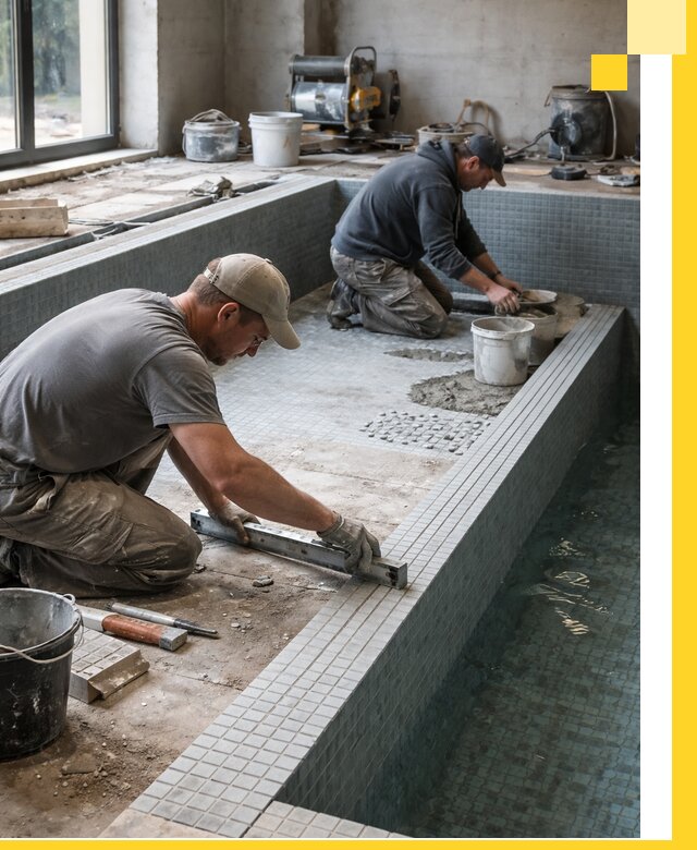 Строительство бассейна в частном доме в Новодвинске под ключ