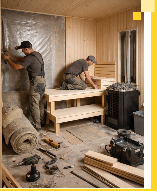 Проекты саун под ключ в Новодвинске дизайн и строительство