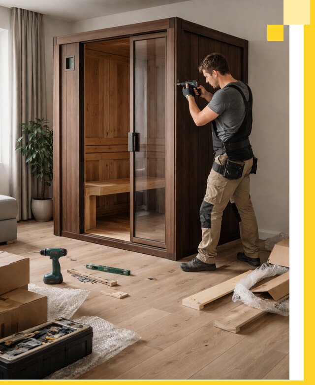 Установка и производство мини саун под ключ в Новодвинске