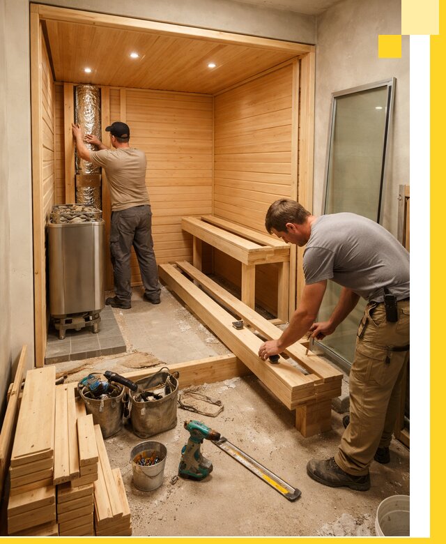 Проектирование и установка домашних саун под ключ в Новодвинске