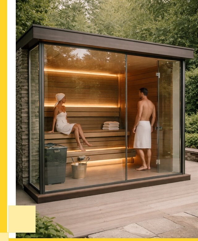 Сауна стеклянная и двери для сауны в Новодвинске от 255675 р. | ЭриданНвд