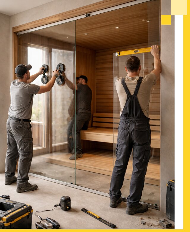 Производство и монтаж стеклянных саун под ключ в Новодвинске