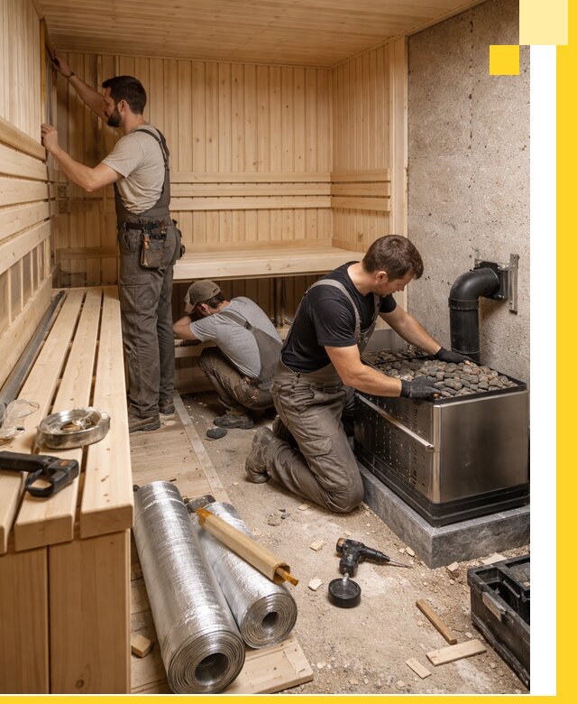 Индивидуальные сауны на заказ в Новодвинске под ключ, проект и монтаж