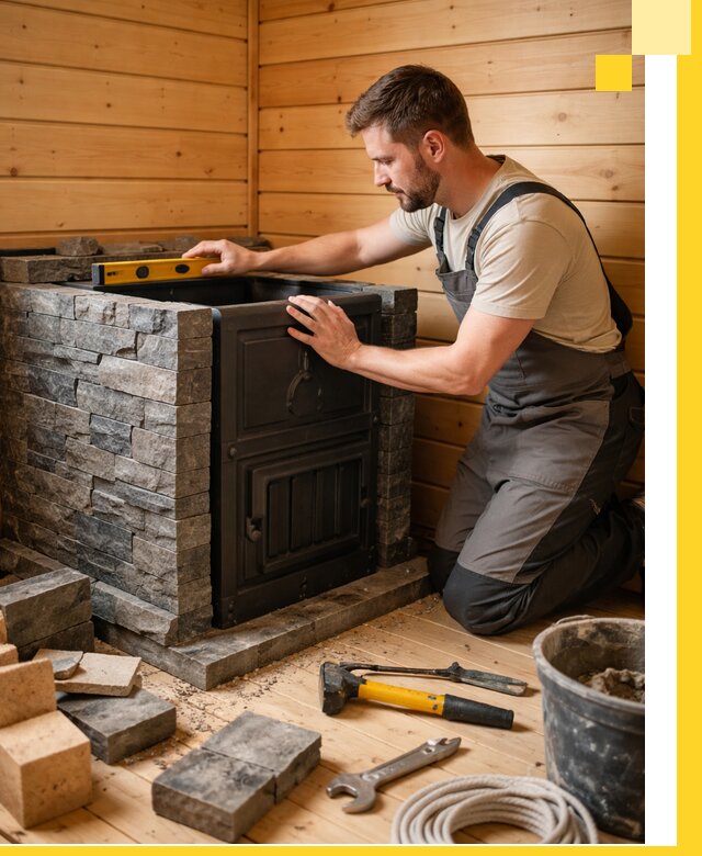 Производство и установка печей для саун под ключ в Новодвинске