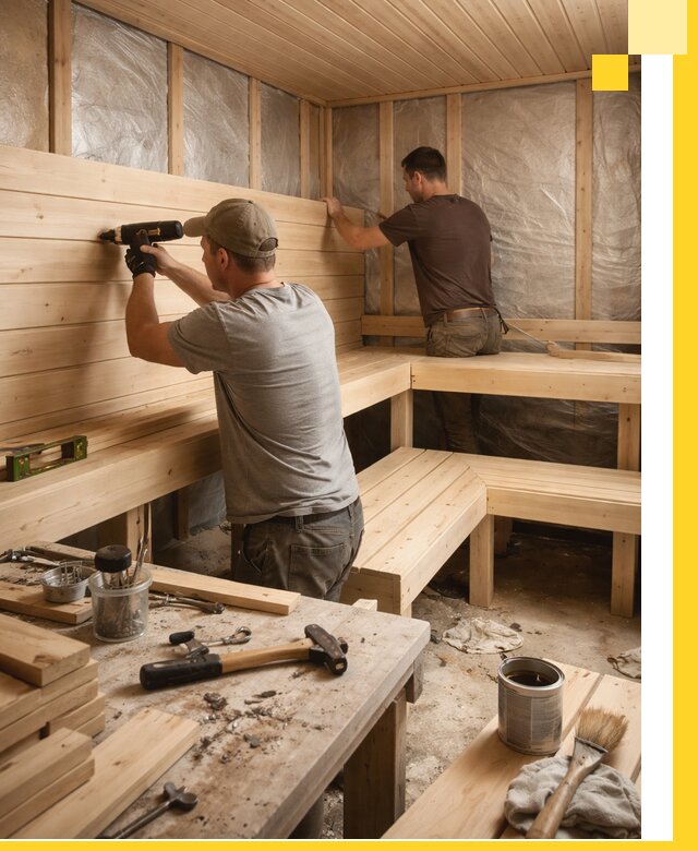 Профессиональная отделка бань и саун под ключ в Новодвинске