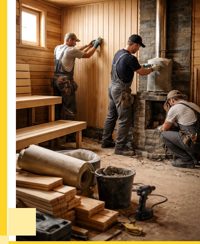 Ремонт бань под ключ в Новодвинске от 46022 р. | ЭриданНвд