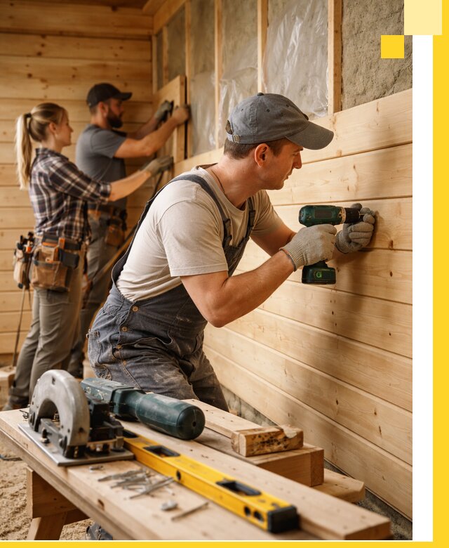 Обшивка бань под ключ в Новодвинске: отделка стен и потолков