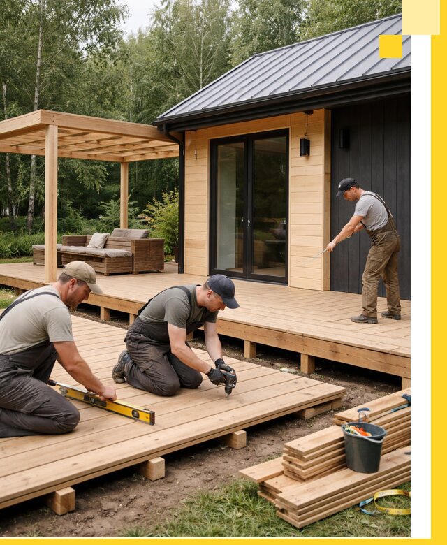 Строительство бань с террасой и бассейном под ключ в Новодвинске