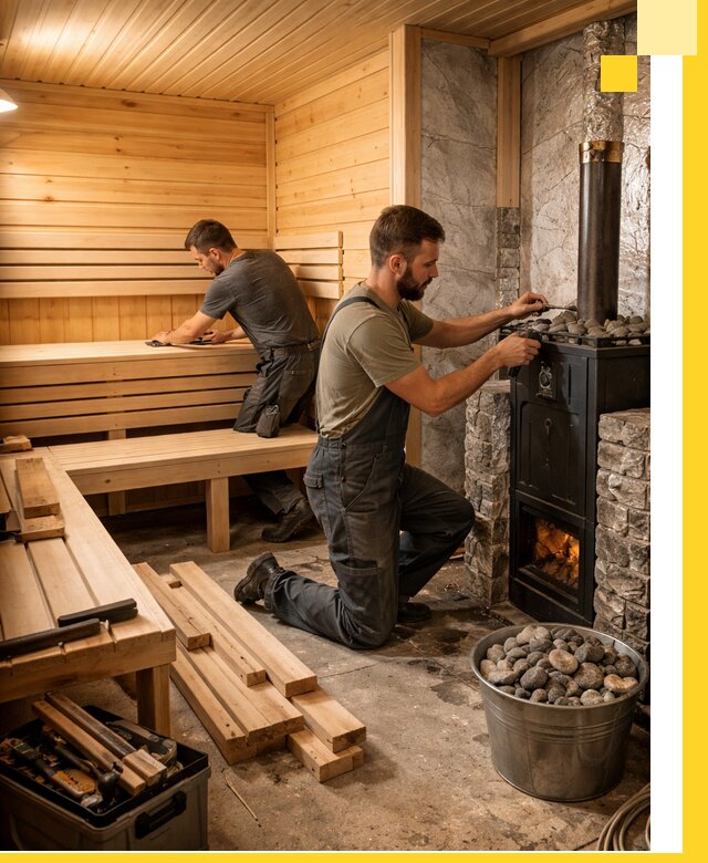 Дизайн и строительство интерьеров бань под ключ в Новодвинске