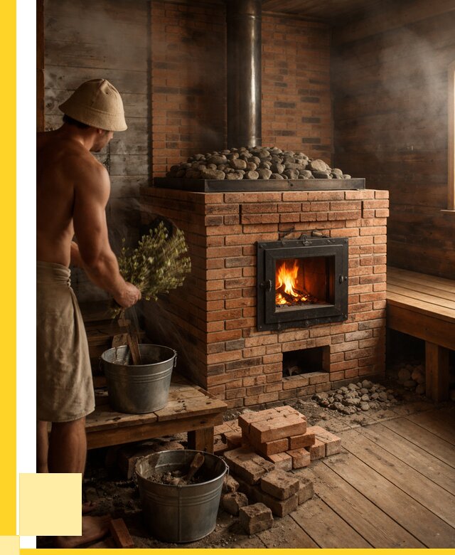 Кирпичные банные печи в Новодвинске от 92043 р. | ЭриданНвд