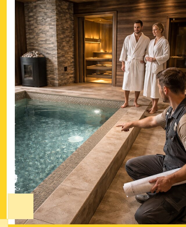 Проект бани с бассейном под ключ в Новодвинске от 66476 р. | ЭриданНвд