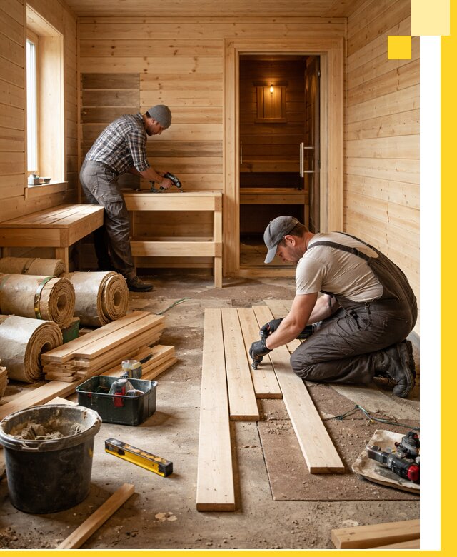 Индивидуальный проект бани с комнатой отдыха под ключ в Новодвинске