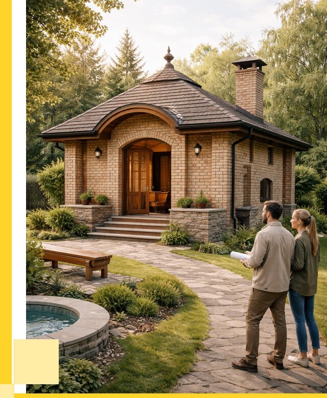 Проект кирпичной бани в Новодвинске от 30681 р. | ЭриданНвд