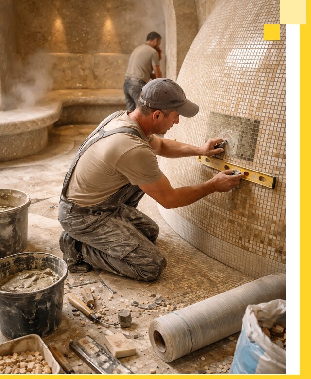 Хамам под ключ в Новодвинске: проектирование, строительство, отделка