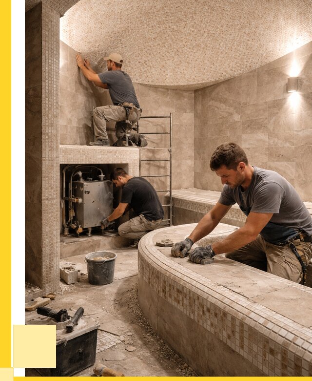 Монтаж хамамов под ключ в Новодвинске от 255675 р. ЭриданНвд