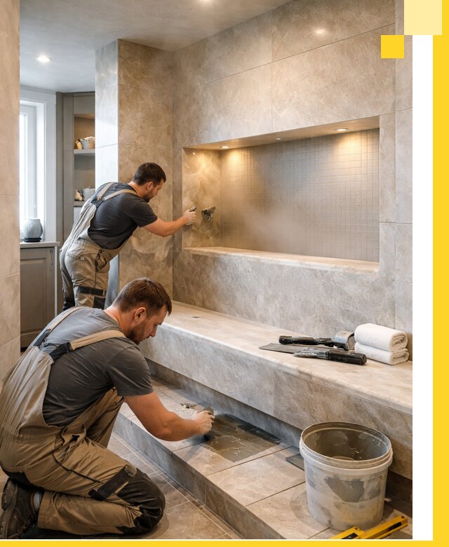 Профессиональное строительство хамама в квартире в Новодвинске