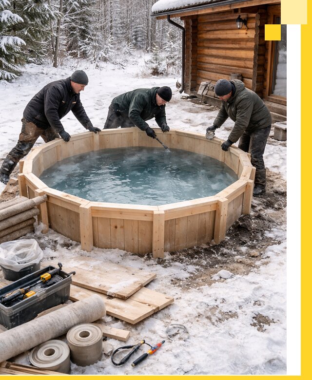 Изготовление и установка ледяных купелей под ключ в Новодвинске