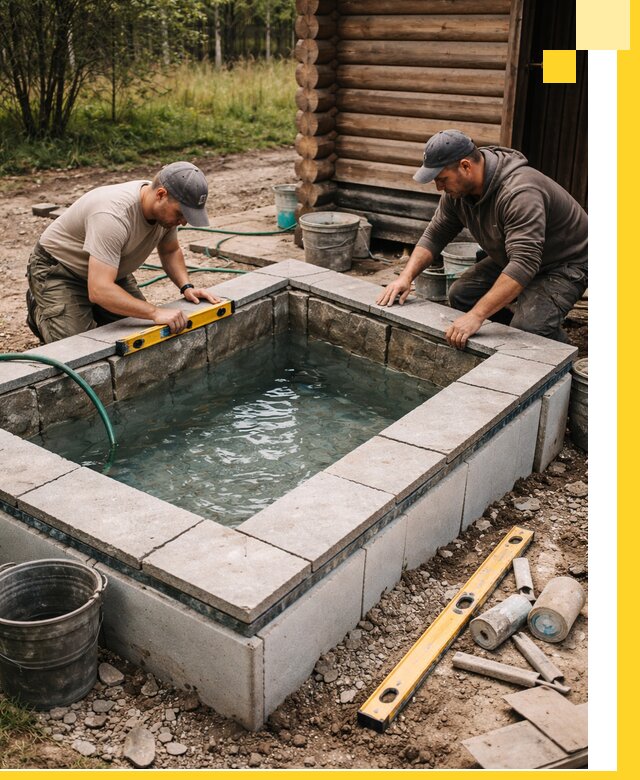 Изготовление и установка холодных купелей под ключ в Новодвинске